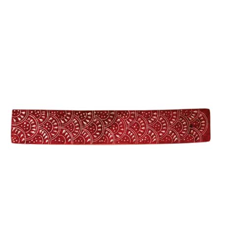 Räucherstäbchenhalter / Halter aus Speckstein / Halter Boot , rot, Länge 25 cm